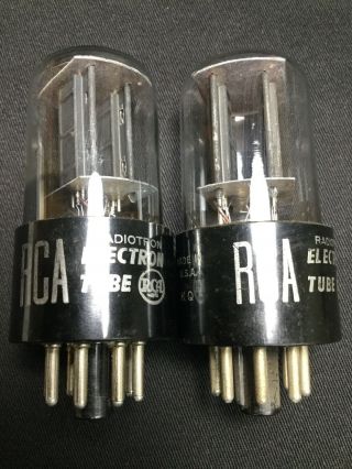 Pair Rca 6sn7gtb Dual Triode Preamp Vacuum Tube Vintage Stock 6.  8343