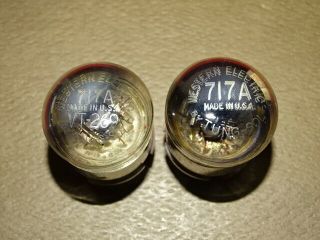 Pair,  Western Electric 717 - A/VT - 269 Radio/Audio Output Tubes,  NOS 3