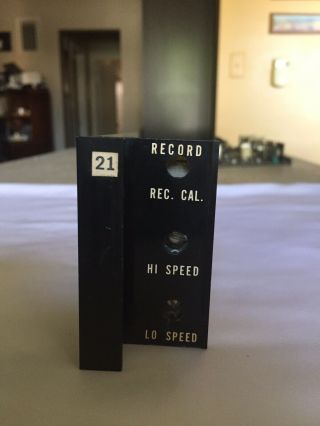 Mci Jh - 100 Multitruck 2” Tape Recorder/reproducer Record Card.