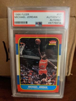 1986 Fleer Michael Jordan 57 Rookie Card Psa Verified