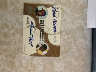 Topps 2003 Stadium Club Dual Autograph Hank Aaron & Willie Mays Cs - Am