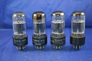 (1) Strong Testing Match Quad Of Tung - Sol 6sn7 Audio Vacuum Tubes Tv - 7