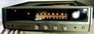 Vintage Realistic Clarinette 92 Am/fm/fm Stereo Receiver W/ 8 - Track Player