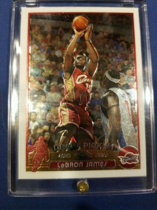 2003 - 2004 Topps Chrome Lebron James Rc Rookie Cleveland Cavaliers 111 Nm