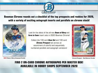 Topps 2020 Bowman Chrome Baseball Hobby Case.  In Hand Ready To Ship