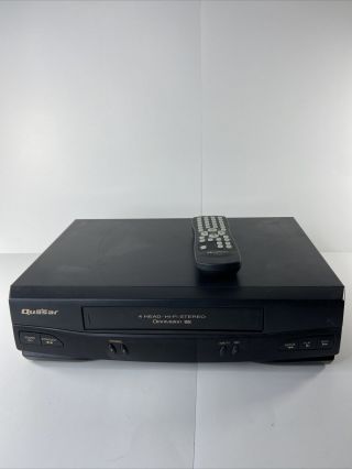 Quasar Omnivision Vhq - 451 Vcr 4 Head Stereo Vhs Video Cassette Player W Remote