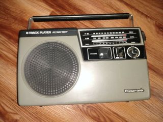 Vintage Panasonic Portable 8 Track Player Am/fm Radio And Does Work