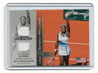 2003 Netpro Serena Williams International Match Worn 4s.  052/100 Rare
