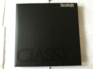 Vintage Scotch 3m Classic 10 " Metal Reel Tape Leather Box