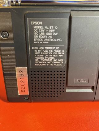 Epson Color Pocket TV Television Model ET - 10 3
