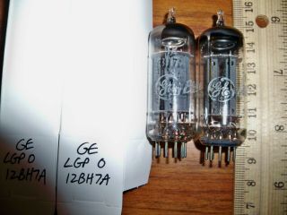 2 Strong Matched Ge Long Gray Plate O Getter 12bh7a Tubes 2