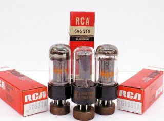 A Trio of N.  O.  S Vintage RCA 6V6GTA Vacuum Tubes. 2