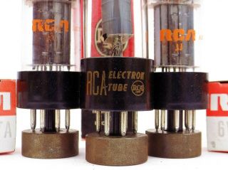 A Trio of N.  O.  S Vintage RCA 6V6GTA Vacuum Tubes. 3