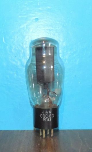 Rca Jan Crc Type 83 Rectifier Tube For Hickock Tube Tester