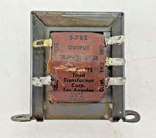 Vintage Triad S - 78z Output Transformer Tube Audio 10 Watts 4 8 16 Ohms