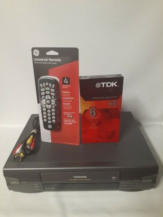 Toshiba M635 Vhs Vcr With Remote And Tape