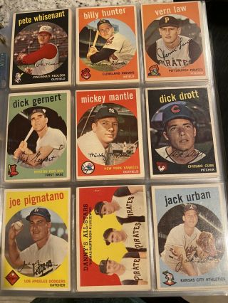 1959 Topps Baseball Complete Set Binder Pages 572 Cards Gibson Rc Mid Grade Set