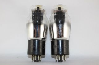 Matched Pair Philco 6f6g Power Tubes Engraved Test Strong