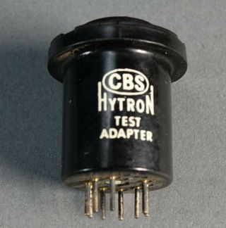 Vintage Cbs Hytron 9 Pin Tube Test Socket Adapter - Ham Tube Radio