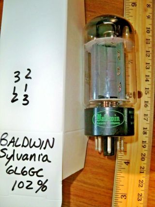 Strong Baldwin By Sylvania Gray Plate Top O Getter 6l6gc Tube - 102