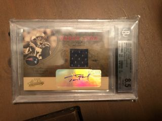 2005 Playoff Contenders Tom Brady Marks Of Fame Game Jersey Autograph /15