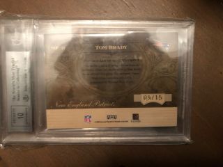 2005 Playoff Contenders Tom Brady Marks of Fame Game Jersey Autograph /15 2