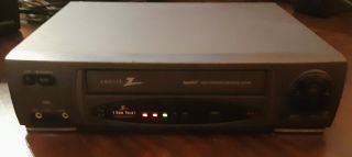 Zenith Vrc410 Speakez Vcr Video Cassette Recorder W/ Remote,  Blank Vhs Tape