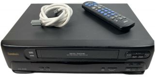 Symphonic Sv211e Vcr Vhs Player Video Cassette Recorder W/ Remote & Rf Cable