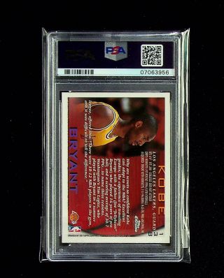 1996 Topps Chrome Kobe Bryant PSA 10 Label Ebay 1/1 2