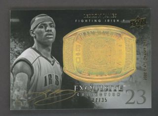 2011 - 12 Upper Deck Exquisite Championship Bling Lebron James Gold Ink Auto 17/35