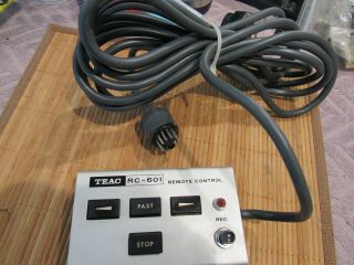 Teac Rc - 601 Vintage Wired Remote Control Unit For Reel To Reel Recorder