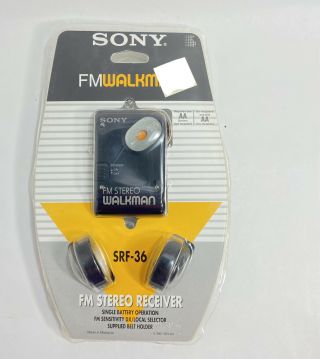 Vintage Sony Fm Walkman Srf - 36 Fm Stereo Receiver Factory Packaging