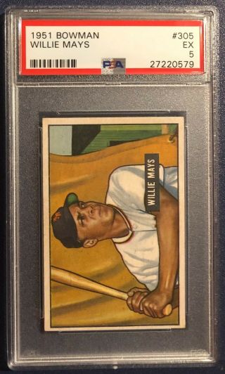 1951 Bowman 305 Willie Mays Rookie Rc Psa 5