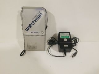 Sony Watchman Fd - 30a Portable Tv Television With Case 1984 &
