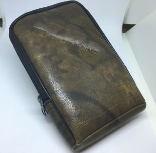 Vintage Nm Brown Soft Hp Calculator Case With Zipper Closure Hp 65 45 5