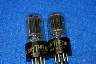 6sn7gt Raytheon Audio Receiver Radio Vacuum Tubes Pair