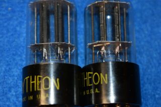 6SN7GT Raytheon Audio Receiver Radio Vacuum Tubes Pair 3