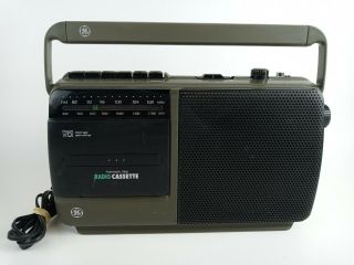 Vintage Ge General Electric Cassette Player Am Fm Radio Recorder Model 3 - 5264a