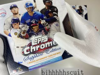 4 2020 Topps Chrome Sapphire Edition Hobby Box (online Exclusive) In Hand