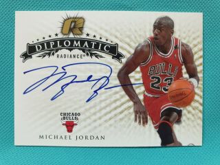 2008 - 09 Ud Radiance Michael Jordan Auto Diplomatic Autograph Chicago Bulls T2
