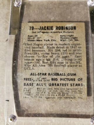 1949 Leaf Jackie Robinson Brooklyn Dodgers RC 79 PERFECTLY CENTERED 2