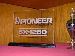 Pioneer Sx - 1280 Etched Glass Sign W/base