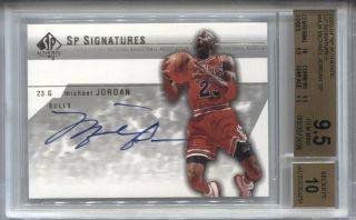 Michael Jordan Bgs 9.  5 2003 - 04 Ud Sp Authentic Signatures Auto Autograph Bulls