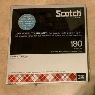 3m Scotch Reel To Reel 214 1/4 R180 Magnetic Recording Tape 180 Min