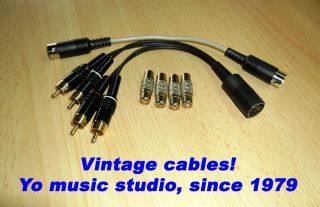 3 - 5 Pin Din - Rca - Din 2 - Way Play - Rec In - Out Male - Female Phono Aux Line Cable Set,  G