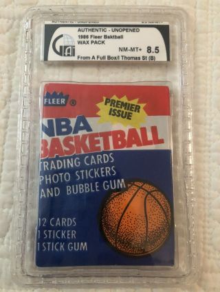 1986 - 87 Fleer Basketball Wax Pack - Jordan Rc Year Gai 8.  5 Nm - Mt,