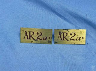 Vintage Acoustic Research Ar - 2ax Speaker Badge Brass Emblem