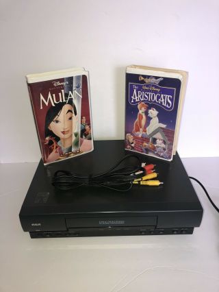 Rca Vr503a 4 - Head Vhs Vcr Video Cassette Recorder Player Disney Vhs Bundle