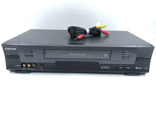 Toshiba W - 614 Vcr Vhs Player Recorder 4 Head No Remote With Rca