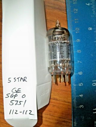Strong GE 5 STAR Short Gray Plate O Getter 5751 Tube - 112/112 3